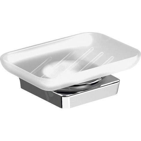 Sapho Zen - Porte-savon avec support, verre dépoli/chrome 161003 (1/2)