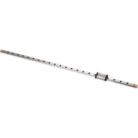 Rail de guidage linéaire en acier haute capacité de charge de 600 mm, positionnement précis, faible friction, avec curseur. (1/5)