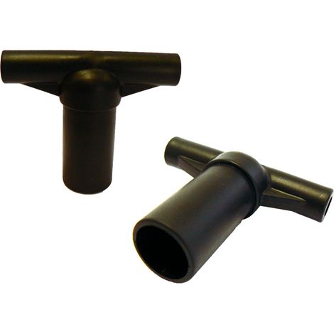 KANGUI Lot de 2 capuchons T-section pour arceau de filet de trampoline Ø 32 mm (1/4)