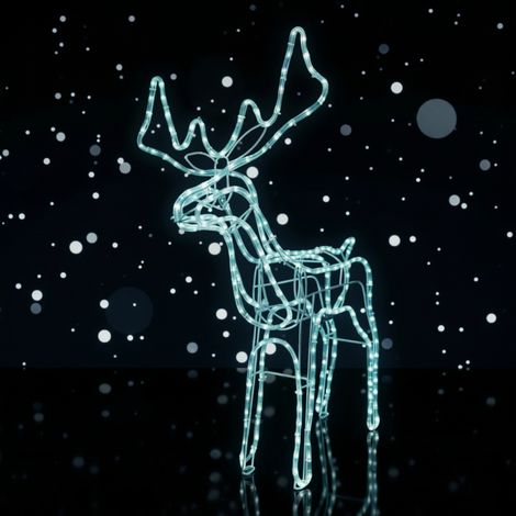 LED-Weihnachts-Rentier, Außenbeleuchtung, Kopf beweglich, XXL, 120, Weiß (1/5)