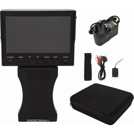Testeur de vidéosurveillance, moniteur vidéo analogique HD LCD 4,3 pouces avec entrée VGA et sortie DC12V