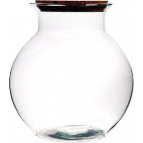 Terrarium en Verre bouchon liège Bose Tulip 19x20
