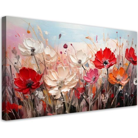 Wandbild für das Schlafzimmer Blumen auf der Wiese 80x40 cm (1/5)