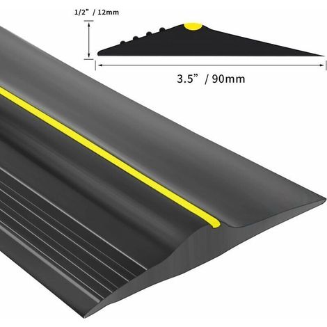 Trimec – Joint de seuil de porte de garage en caoutchouc EPDM 3 m – Résistant aux intempéries – Largeur 90 mm – Installation facile pour seuils jusqu'à 6 m (1/3)