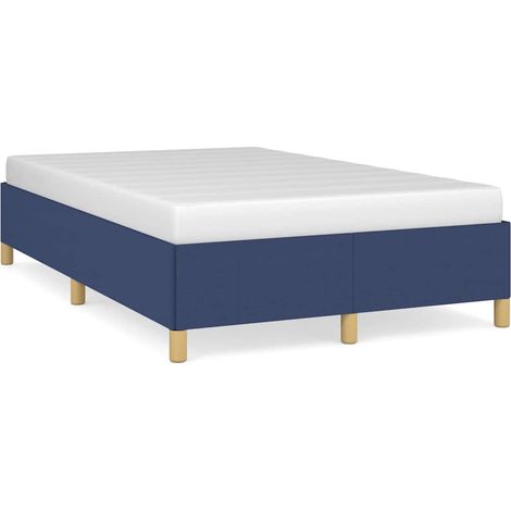 vidaXL Bettgestell blau 120x190 cm Stoff