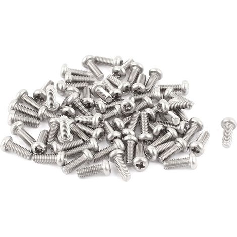 M2,5 x 7mm 304 Edelstahl Kreuzschlitz Phillips Rundkopfschrauben Bolzen 60st (575c3fc6b05c79afe64...