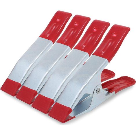 4pcs 6inch Bche Pinces  Ressort En Mtal Avec Revtement En Caoutchouc Grip Support Pour Camping Tarpaulin (1/5)