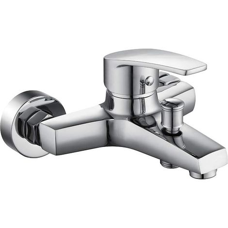 Robinets de baignoire et de douche, finition laiton chromé, aérateur extractible (1/5)