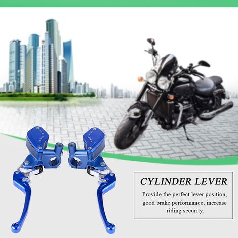 Paar verstellbare blaue Hebel für CNC 22mm Motorradkupplungs-Hauptzylinder und hydraulische Bremspumpe (1/5)