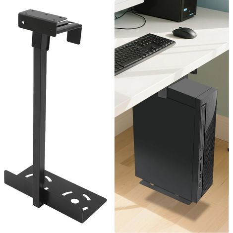 Computergehäuse-Montage, platzsparendes Design, höhenverstellbar, schwarz (1/5)
