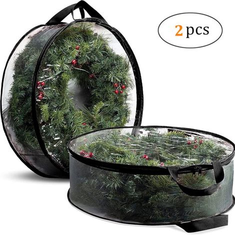 Trywise Sac De Couronne De Noël, Boîte de vacances avec fermeture éclair pour décorations d'Halloween (1/4)