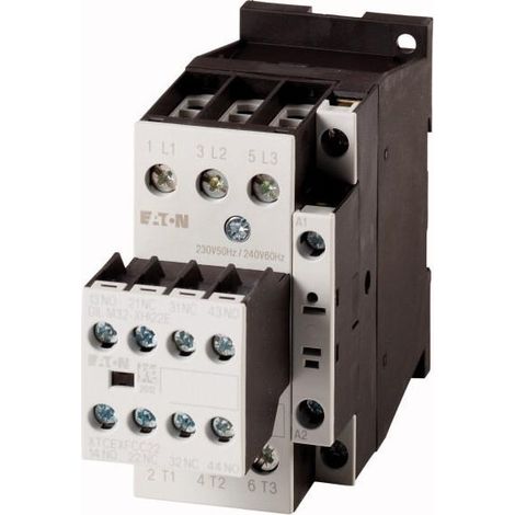 Contacteur de puissance 3p+2F+2O 7.5kW/400V/AC3 000106364 EATON DILM17-22(230V50HZ,240V60HZ)