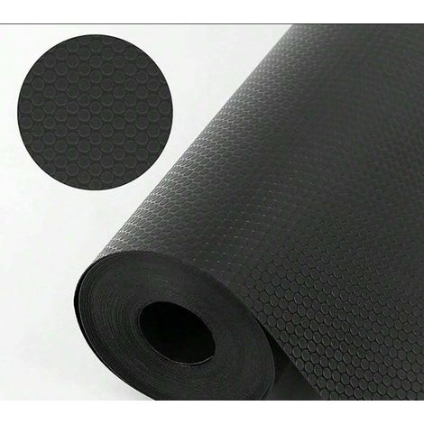 Tapis de tiroir imperméable Noir antidérapant 30 x 300 cm en Eva Découpable Non adhésif pour étagères, armoires, tiroirs, réfrigérateurs (1/5)