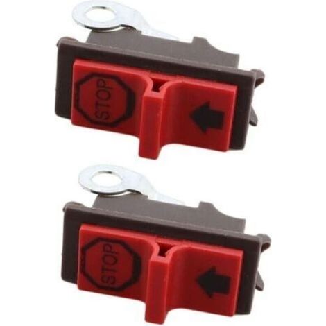 (5×1×1cm)2 interrupteurs d'arrêt pour Husqvarna 36 40 41 45 50 51 55 61 66 136 137 141 142 254 257 261 262 266 268 272 281 288 340 345 38 FR Tronçonneuse 5 371 372 394 395 (1/3)