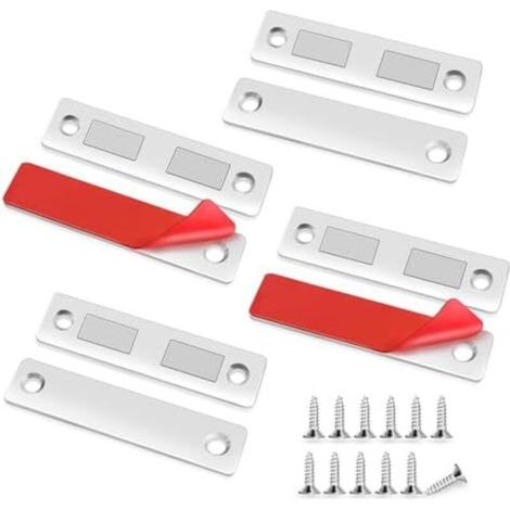 Leistungsstarker Schranktürmagnet, 4 Stück ultradünne Magnetverschlüsse für Möbel, magnetischer Küchenmagnet für Schubladen, Schränke und Schiebetüren (1/5)
