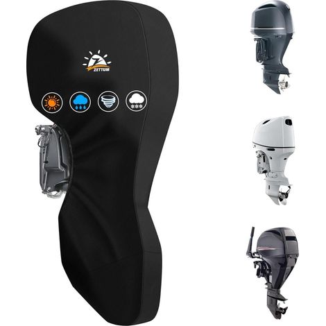 Housse de protection moteur hors-bord 30-50 CV, imperméable et résistante 600D (1/5)