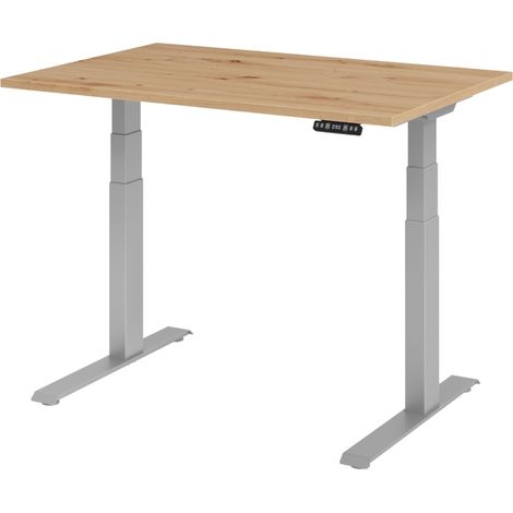bümö Schreibtisch elektrisch XDKB Rechteck: 120 x 80 cm Asteiche