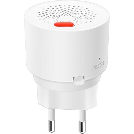 Détecteur de Fuite de Gaz LPG/Gaz Naturel/Gaz de ville Capteur, Plug-in, Méthane, Alarme avec voix et lumière stroboscopique pour la Cuisine(blanc) (1/5)