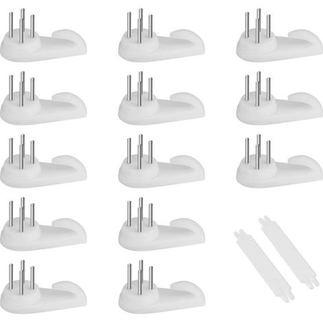 25pcs Crochet de Suspension Murale, Crochets de Suspension pour Mur en Dur Crochet Mural Tableau Beton Crochet Mural Tableau Lourd (1/5)