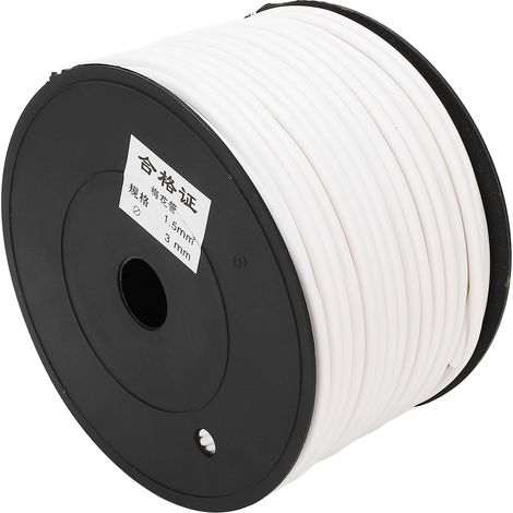 Gaine de protection de câble en forme de pétale, maintien intérieur ferme, personnalisable, blanche, longueur 70 m, diamètre 3 mm, section 1,5 mm² (1/5)