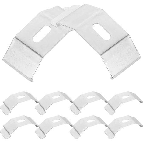 Clips de fixation pour rideaux et stores romains (10 pièces) - Argent (1/5)