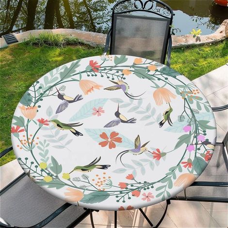 Nappe ronde avec élastique Ø 90cm, imperméable, pour jardin & balcon