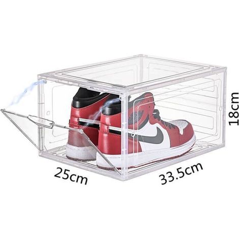 Boîte Chaussures Acrylique – 33,5x25x18cm – Transparente – Anti-Oxydation – Rangement Baskets (1/5)