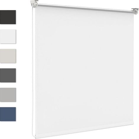 Store enrouleur à clipser ou à coller, Store du jour, Opaque,  Blanc, 70 x 130 cm (1/5)