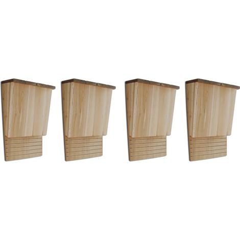 Bat Houses 4 pcs 22x12x34 cm Wood vidaXL