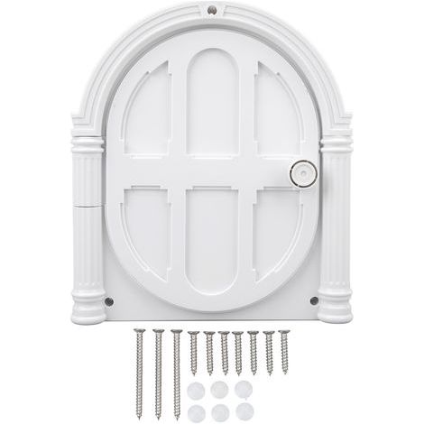 Chatière à double sens verrouillable, résistante aux intempéries et silencieuse, pour fenêtre, mur, intérieur et extérieur, blanche, type 2 (1/5)