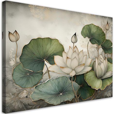 Quadro su tela, Piante Gigli Fiori - 60x40 (1/5)