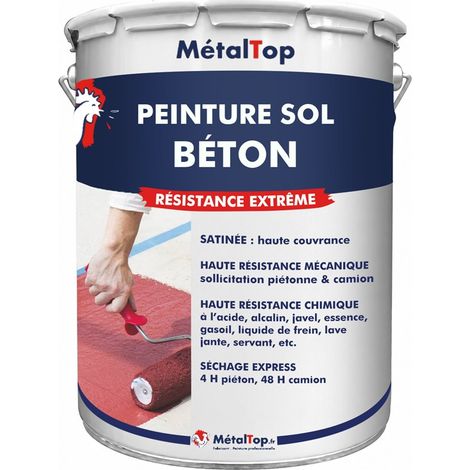 Peinture Sol Beton - Blanc perle - RAL 1013 - 5 L - Métaltop