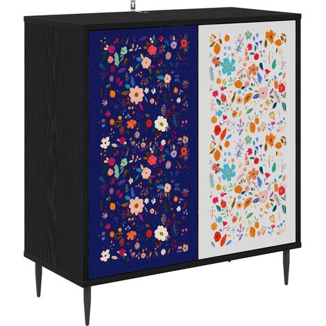 Buffet MAINZ Chêne noir 69 x 33 x 76 cm Bois d'ingénierie extérieur (1/5)