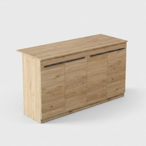 Tavolo isola cucina con contenitore Thalox - Rovere (1/4)