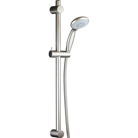 Barre de douche couleur acier brossé Damast Renovo 2.0 - 15374 acier inoxydable brossé