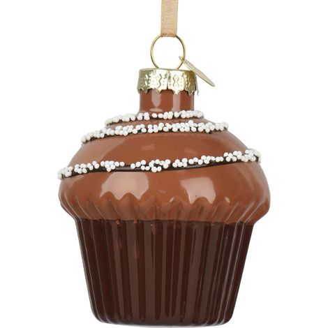 Muffin schokobraun hoch 3 Reihen Streusel - Glas