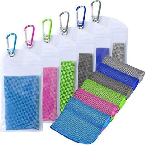 Serviette rafraîchissante (101,6 cm x 30,5 cm), serviette glacée, serviette en microfibre, serviette douce et respirante pour le yoga et le sport