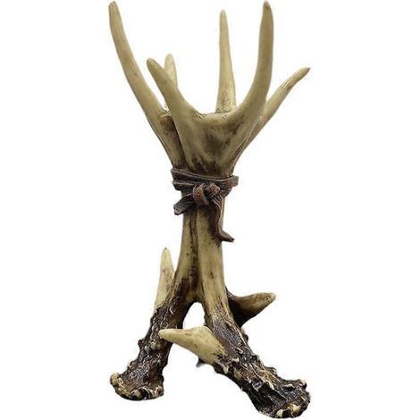 Bougeoirs vintage en résine, bougeoirs animaux, statues de cerfs en forme de bois, décoration intérieure, décorations de cheminée pour le salon, décorations de Noël. (1/5)