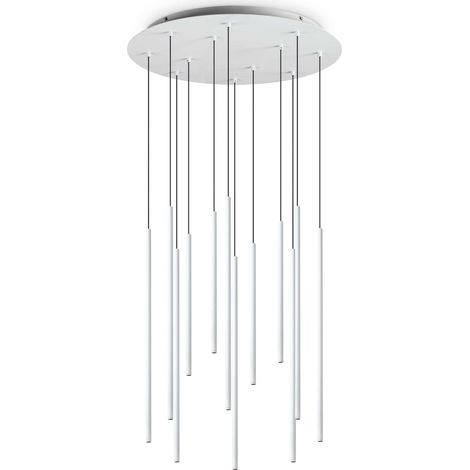 Ideal Lux FILO Dekorative 12-Tropfen-Cluster-Pendel-Deckenleuchte Weiß 3000K (1/2)