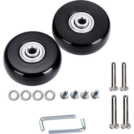 set of two 4518 mm replacement suitcase wheels, suitable for suitcases, travel cases, etc. (1/4)