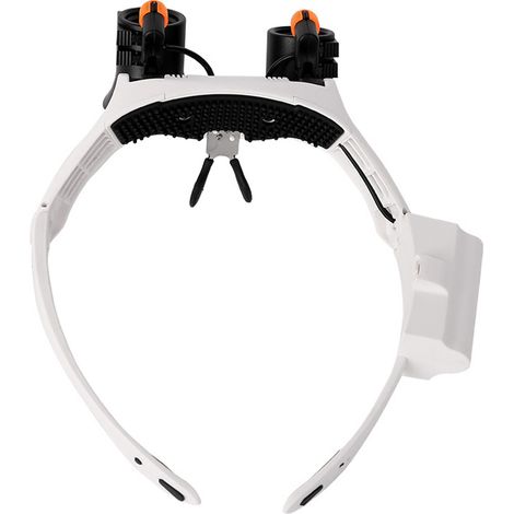 Lupa de cabeza, lupa tipo gafas, manos libres, aumento múltiple con iluminación LED cálida y fría.