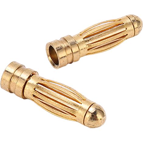 Connecteur mâle et femelle 12.030 3.0mm, fiche banane en cuivre plaqué or, connecteur métallique pour contrôleurs de vol et accessoires d'avions miniatures. (1/5)