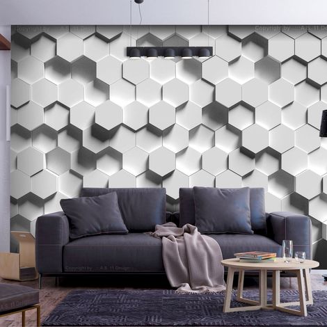 Papier peint adhésif Conscience hexagonale - 196 x 140 cm