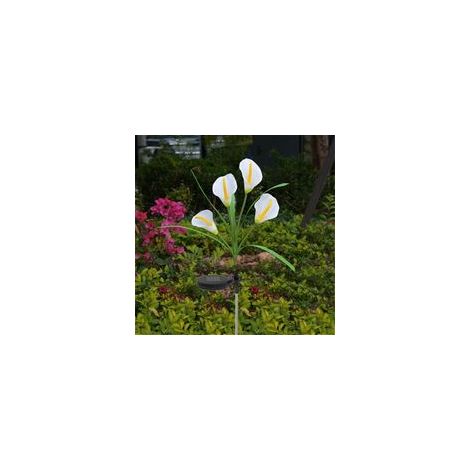 Lanterne solaire LED décorative, 4 têtes, forme fer à cheval, blanc – (1/2)