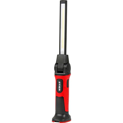 STIER LED Akku Werkstattlampe Premium 1000 Lumen, IP65, 3200 mAh Akku, LED Arbeitsleuchte, Stablampe, LED Arbeitslampe mit Magnet, Handlampe, Akkulampe