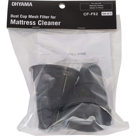 Woozoo, Pack 2 filtres anti-poussière, Élimine acariens, allergènes et poussières, Maille, Lavable, Pour IC-FAC2 & IC-FAC4 - Dust Cup Mesh Filter CF-FS2 - Noir (1/4)