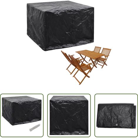 vidaXL Abdeckplane -  Gartenmöbel-Abdeckung 8 Ösen 122x112x98 cm (1/5)