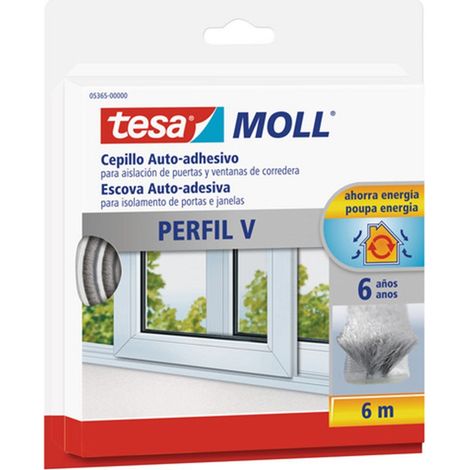 Aislamiento puertas/ventanas perfil V 5Mt Gris Tesa (1/2)