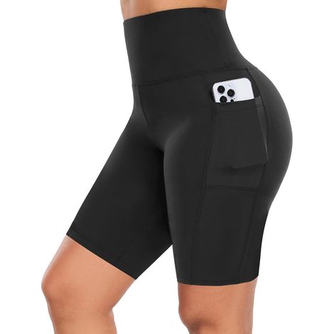 Women's Sports Shorts High Waist Leggings Short with Pocket Trousers Leggings for Yoga Sports Fitness Running Gym (1/5)