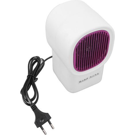 Chauffage soufflant 500 W, chauffage rapide et silencieux, modèle vertical de table, pour la maison, 100-220 V (UE), blanc (1/5)